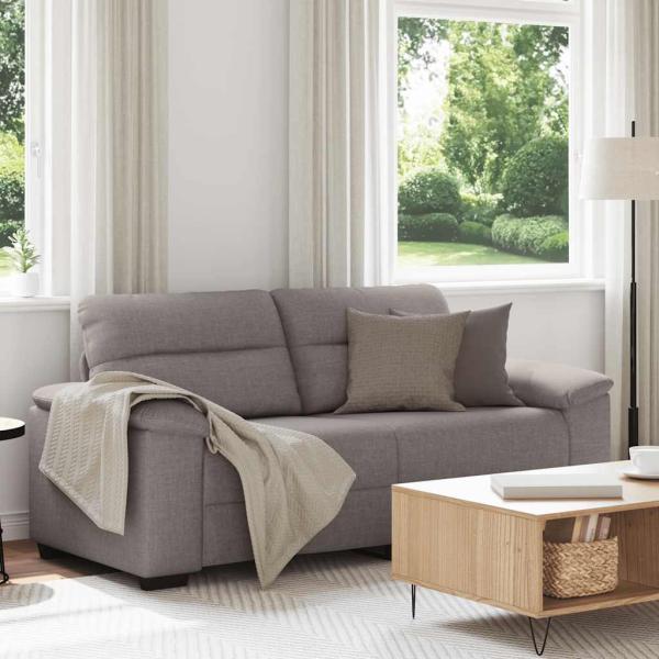 ARDEBO.de - 2-Sitzer-Sofa Taupe 140 cm Stoff