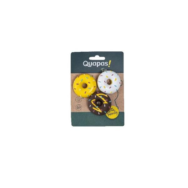 ARDEBO.de Quapas Dog Toy Fun Latex Donut Set 3 Stück