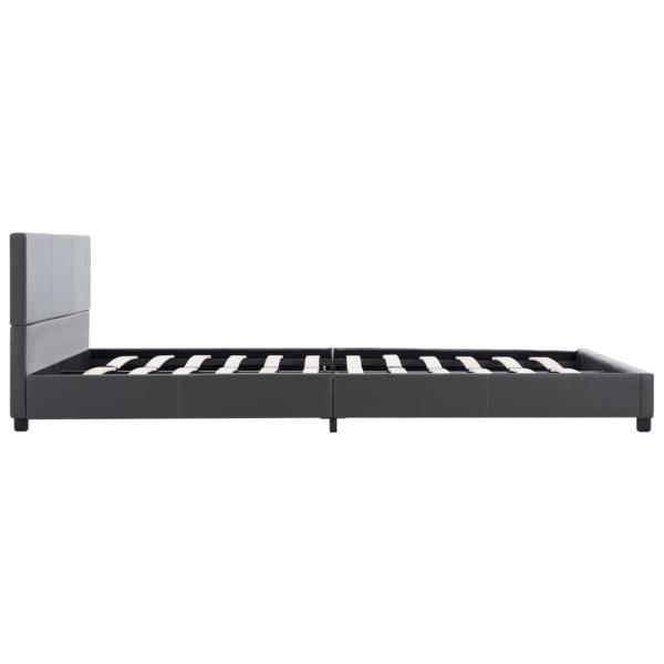 Bettgestell Grau Kunstleder 160x200 cm
