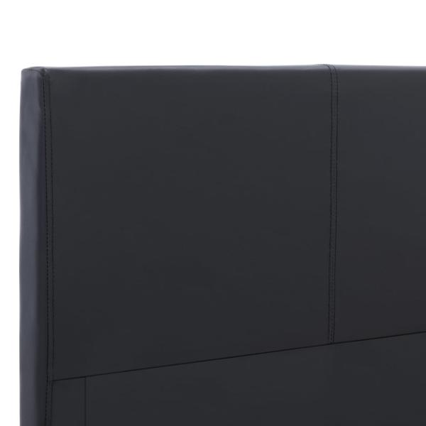 Bettgestell Schwarz Kunstleder 180x200 cm