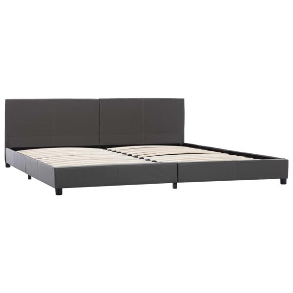 Bettgestell Grau Kunstleder 180x200 cm