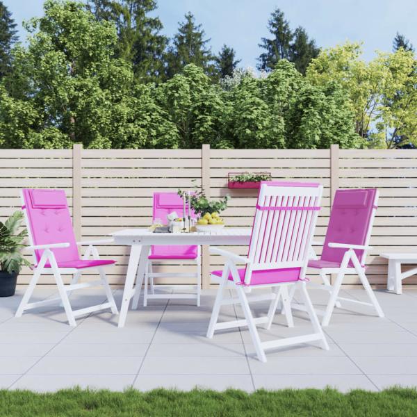 ARDEBO.de - Hochlehner-Auflagen 4 Stk. Rosa Oxford-Gewebe