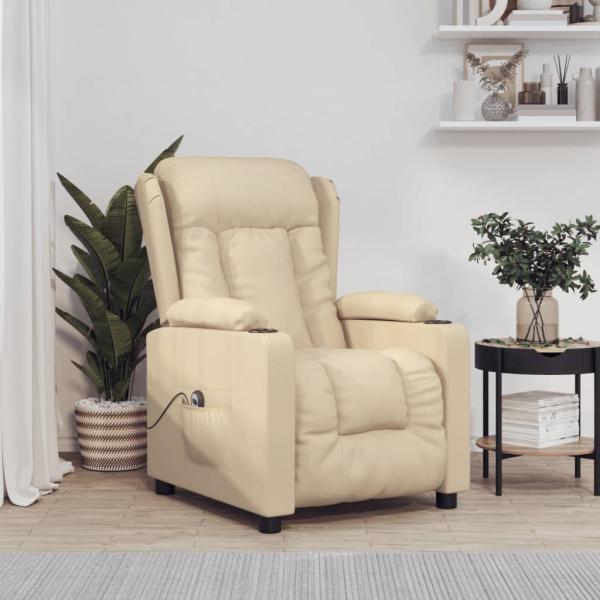 ARDEBO.de - Relaxsessel Elektrisch Creme Stoff