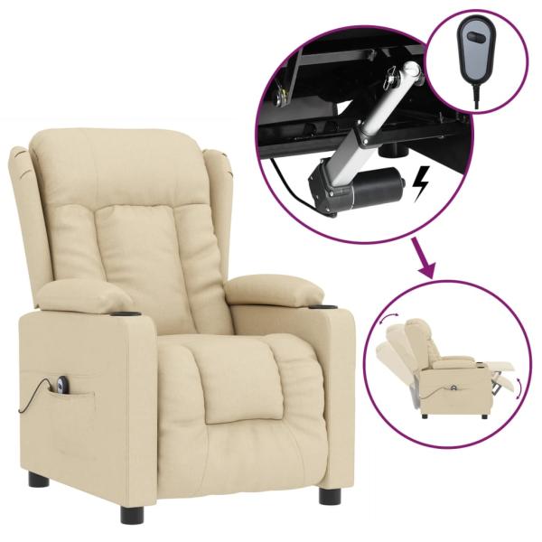 Relaxsessel Elektrisch Creme Stoff
