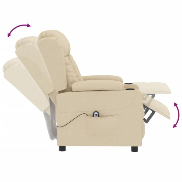 Relaxsessel Elektrisch Creme Stoff