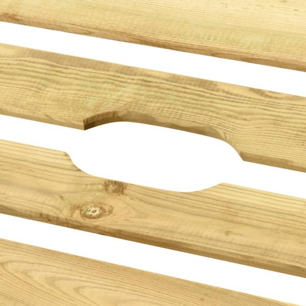 Sonnenliege mit Tisch Grün Imprägniertes Kiefernholz