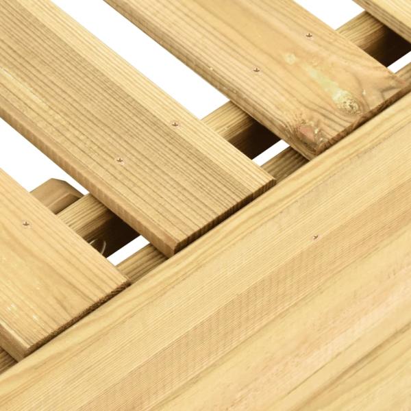 Sonnenliege mit Tisch Grün Imprägniertes Kiefernholz