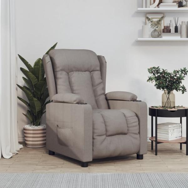 ARDEBO.de - Relaxsessel Elektrisch Taupe Stoff