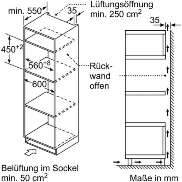 Neff C1AMG84G1 N50 Einbau Mikrowelle, 59,4 cm breit, 900W, 44 L, Heißluftfunktio, Grillfunktion, Graphite-Grey