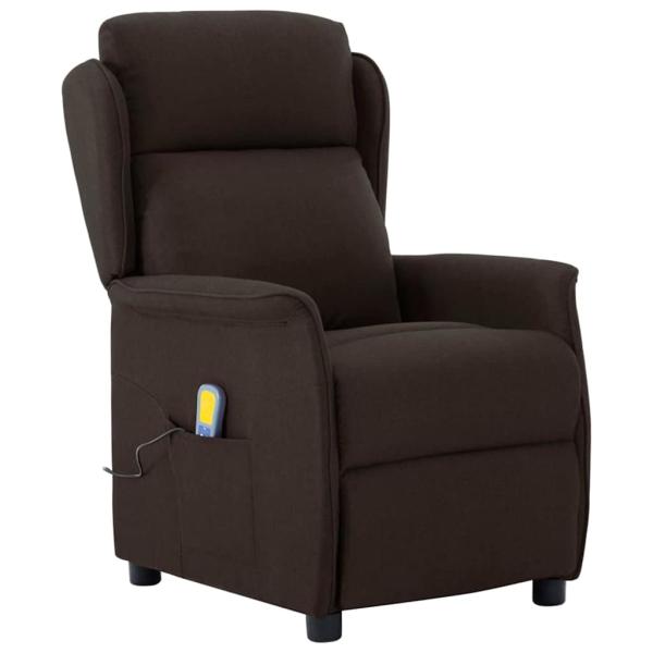 ARDEBO.de - Massagesessel Dunkelbraun Stoff
