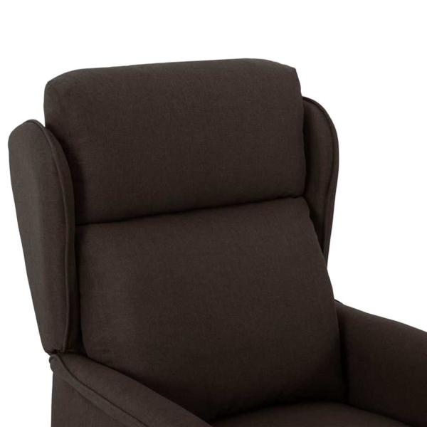 Massagesessel Dunkelbraun Stoff