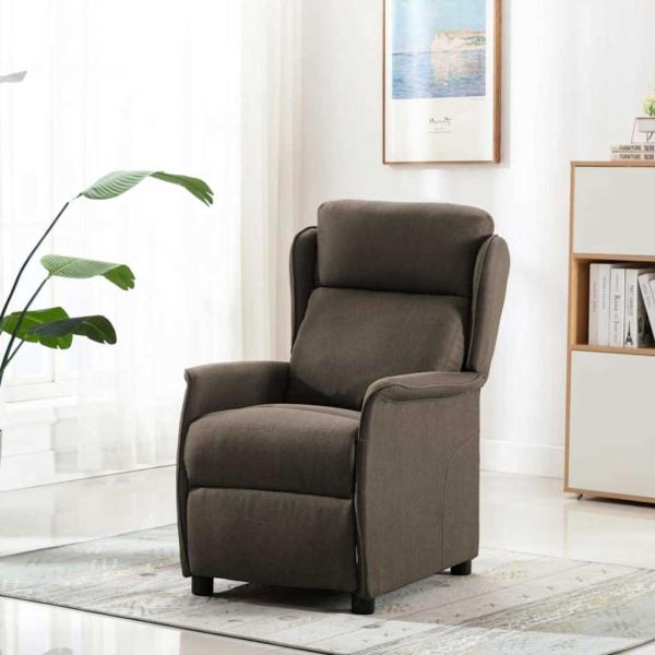 Massagesessel Taupe Stoff