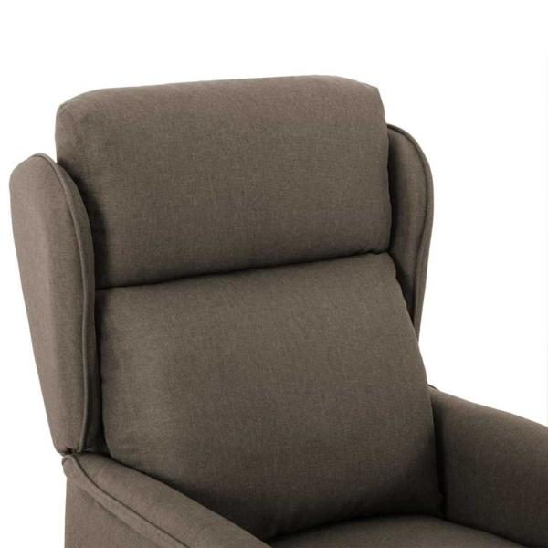 Massagesessel Taupe Stoff