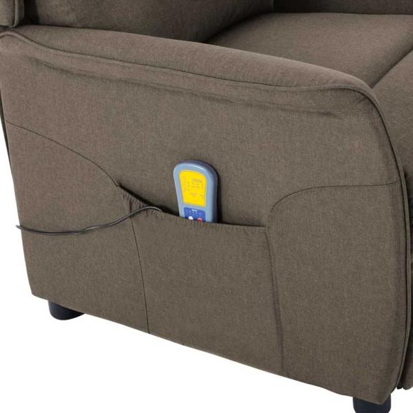 Massagesessel Taupe Stoff