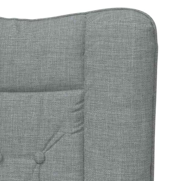 Sessel Hellgrau 63 x 67 x 94 cm Stoff und Sperrholz