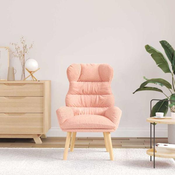 Relaxsessel in Pink aus wickelartigem Stoff