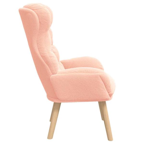 Relaxsessel in Pink aus wickelartigem Stoff