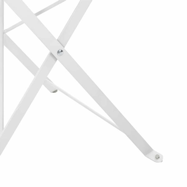 Klappgartenstühle 2er Set Weiß Stahl