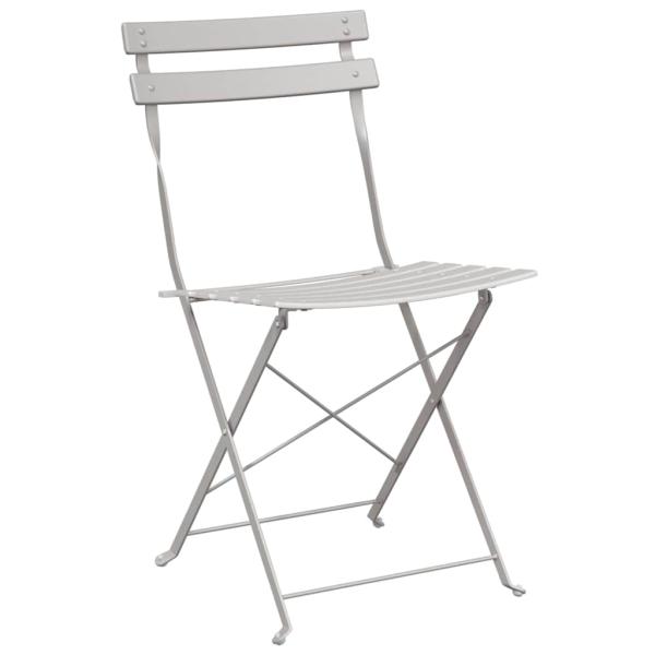 Faltbare Gartenstühle 2er Set Beige Stahl