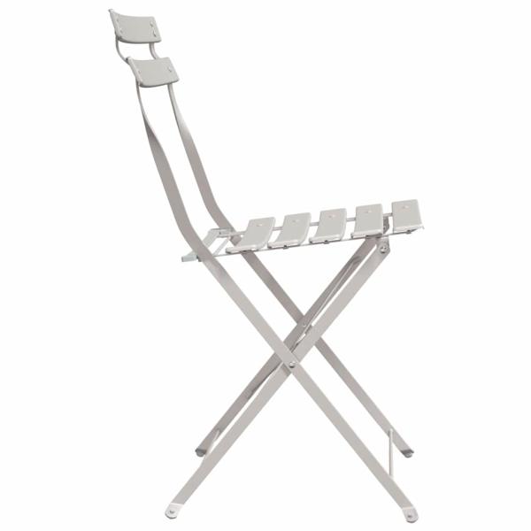 Faltbare Gartenstühle 2er Set Beige Stahl