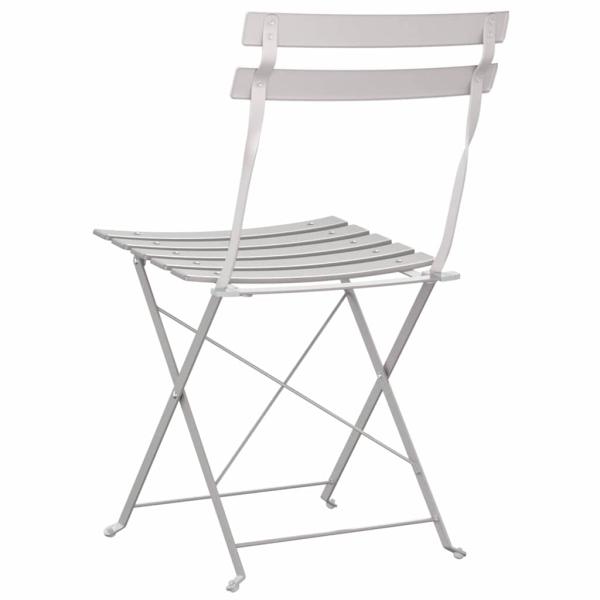 Faltbare Gartenstühle 2er Set Beige Stahl