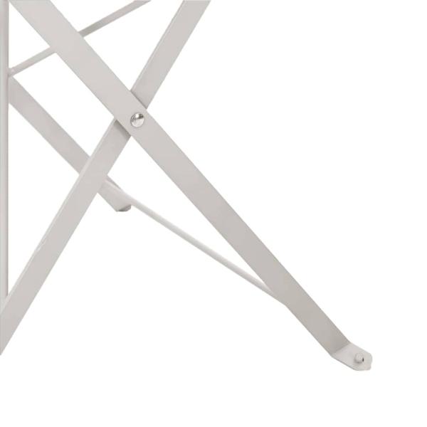 Faltbare Gartenstühle 2er Set Beige Stahl
