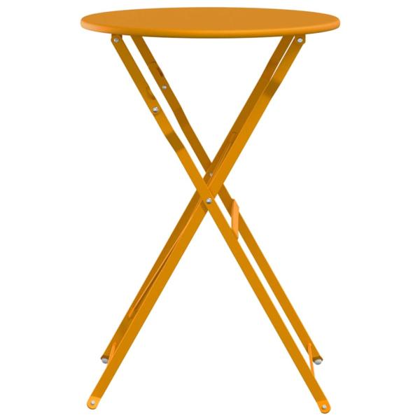 Klapptisch Bistro Senfgelb Ø50x71 cm Pulverbeschichteter Stahl