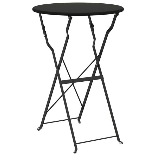 Klapp-Bistrotisch Anthrazit Ø50x71 cm Pulverbeschichteter Stahl