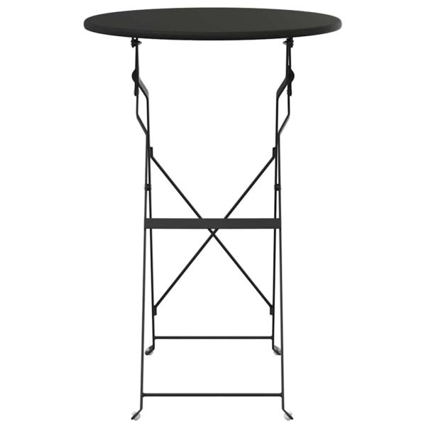 Klapp-Bistrotisch Anthrazit Ø50x71 cm Pulverbeschichteter Stahl