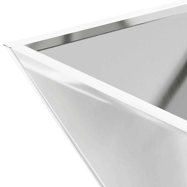 Metallpflanzgefäß Verzinkter Stahl 35 x 35 x 15 cm Pflanzgefäße