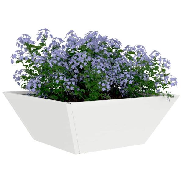 Plastikpflanzerset Weiß Kunststoff 40 x 40 x 15 cm Stapelbar