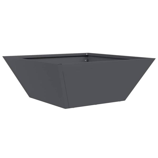 Plastik Pflanzgefäß Set Anthrazit Kunststoff 40 x 40 x 15 cm