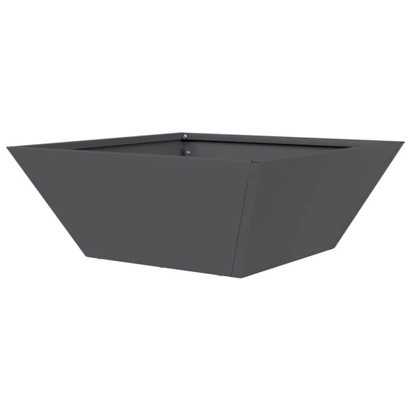 Plastik Pflanzgefäß Set Anthrazit Kunststoff 40 x 40 x 15 cm