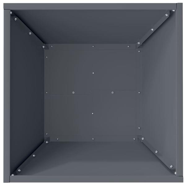 Plastik Pflanzgefäß Set Anthrazit Kunststoff 40 x 40 x 15 cm