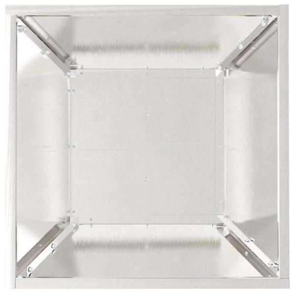 Metallpflanzgefäß Edelstahl 40 x 40 x 15 cm Dekorative Intarsien