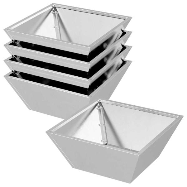 Metall Pflanztopf Edelstahl 40 x 40 x 15 cm Langlebig Quadratisch