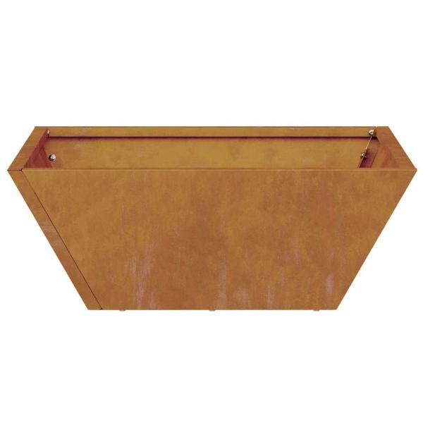 Metallpflanzkübel Wetterstahl 40 x 40 x 15 cm Dekorative Intarsien
