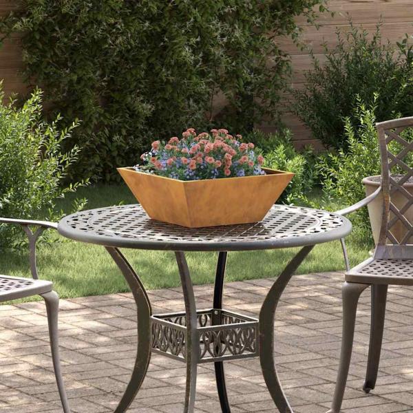 ARDEBO.de - Metallpflanzer Wetterstahl 40 x 40 x 15 cm Dekorative Einlagen