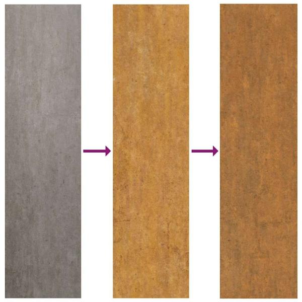 Metall Pflanzer Verwitterter Stahl 50 x 50 x 15 cm