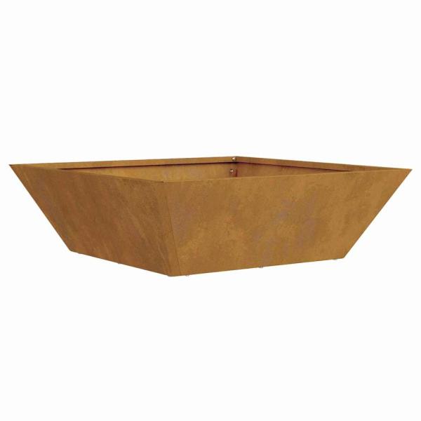 Metall Pflanzer Verwitterter Stahl 50 x 50 x 15 cm