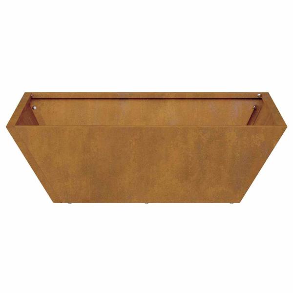 Metall Pflanzer Verwitterter Stahl 50 x 50 x 15 cm