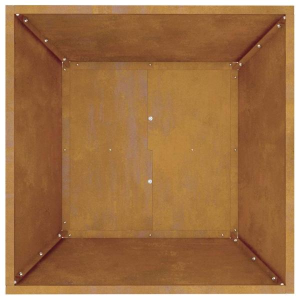 Metall Pflanzer Verwitterter Stahl 50 x 50 x 15 cm