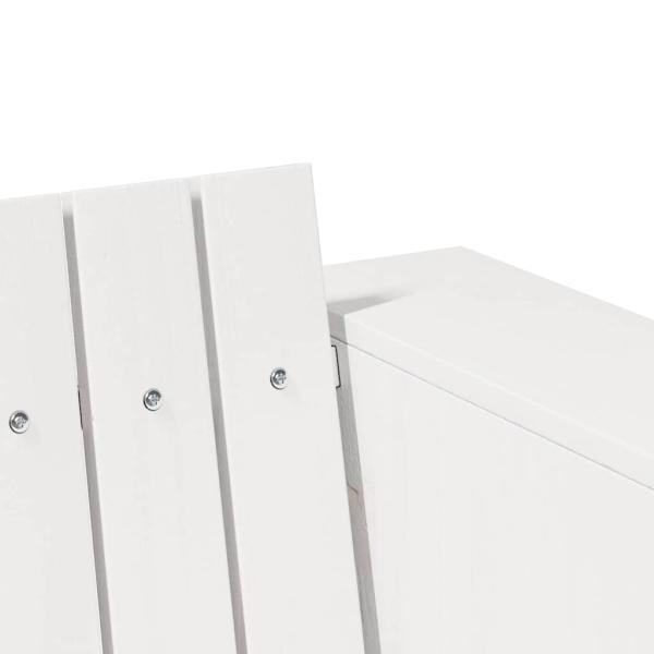 Garten Sofa 2-Sitzer 134x60x62 cm Weiß Massivholz Kiefer