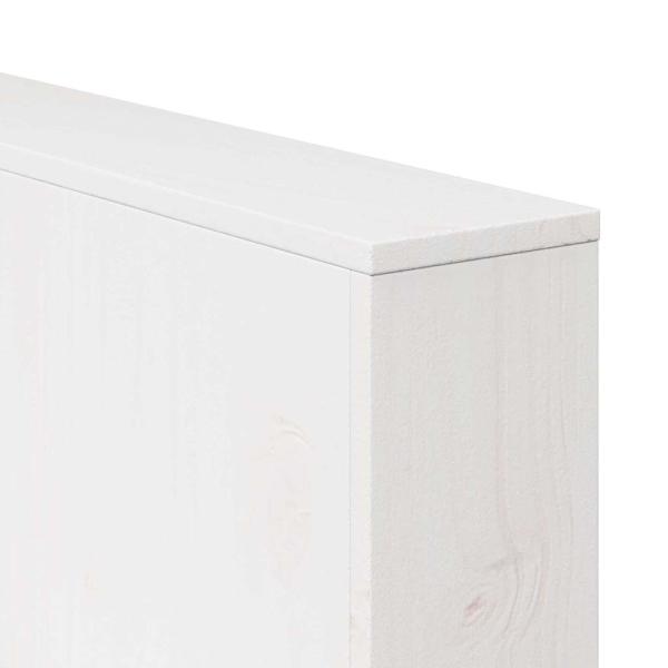 Garten Sofa 2-Sitzer 134x60x62 cm Weiß Massivholz Kiefer