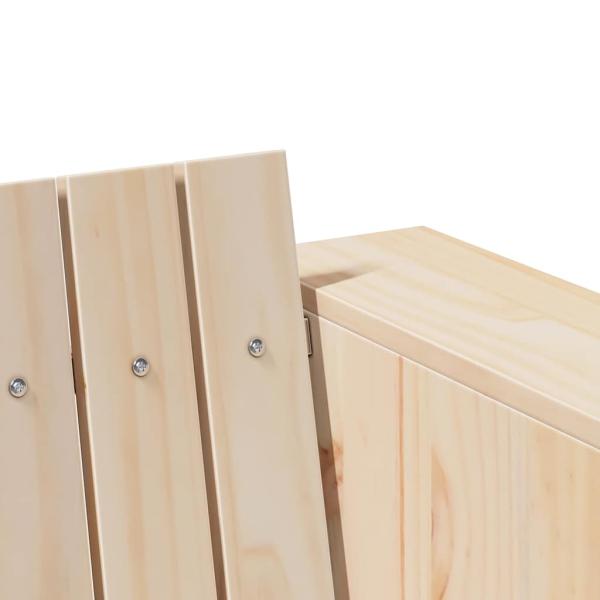 Garten Sofa 3-Sitzer Natur Massivholz Kiefer Mittel Langlebig