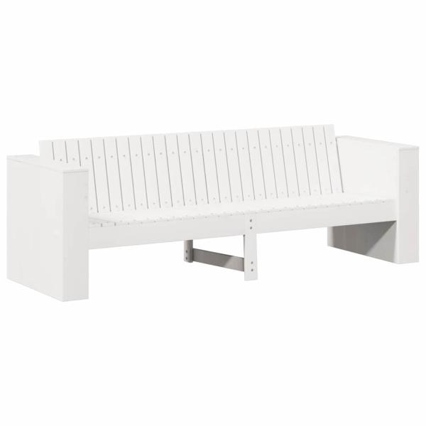 Garten-Sofa 3-Sitzer Weiß Holz Mittel Langlebig Outdoor-Sofa