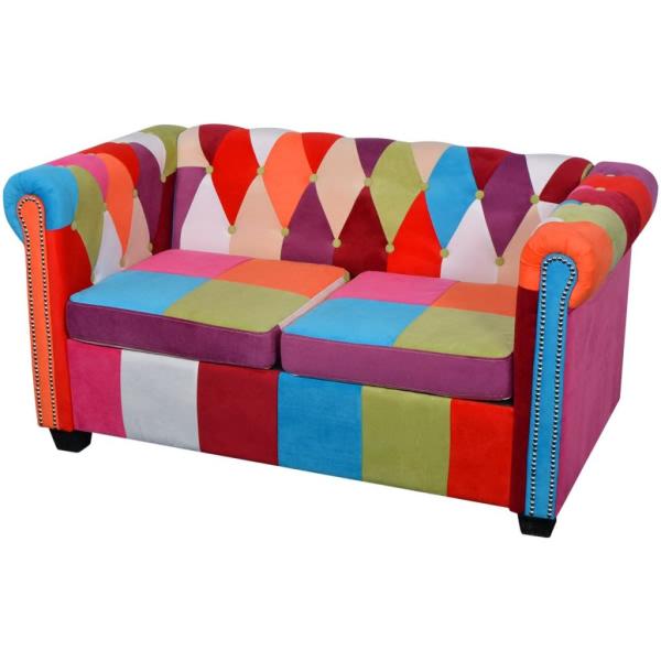 ARDEBO.de - Chesterfield-Sofa 2-Sitzer-Sofa Stoff
