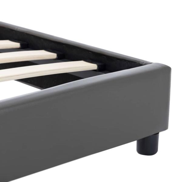 Bettgestell Grau Kunstleder 90x200 cm