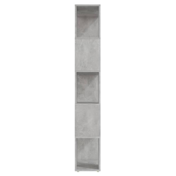 Bücherregal Raumteiler Betongrau 60x24x155 cm