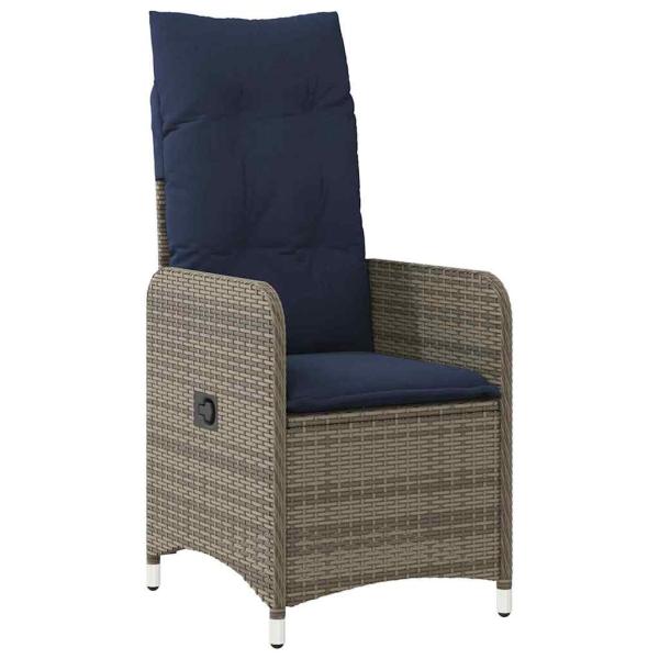 7-teiliges Garten-Dining-Set mit Kissen Schwarz Poly-Rattan